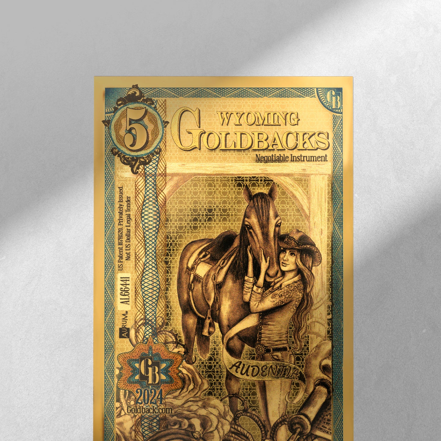 Wyoming 5 Goldback