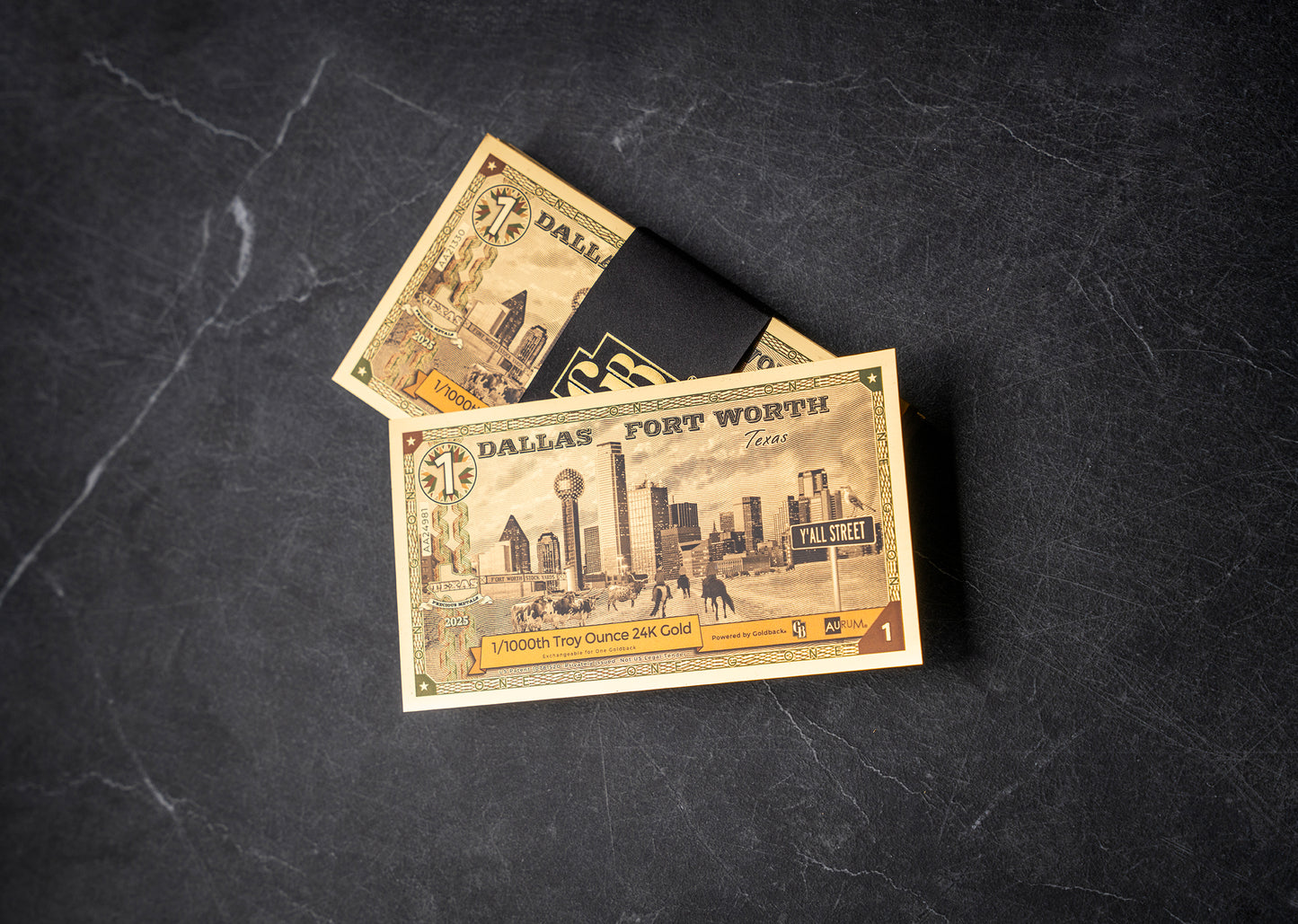 Dallas Fort Worth Limited Edition 1 Goldback - Texas Skyline