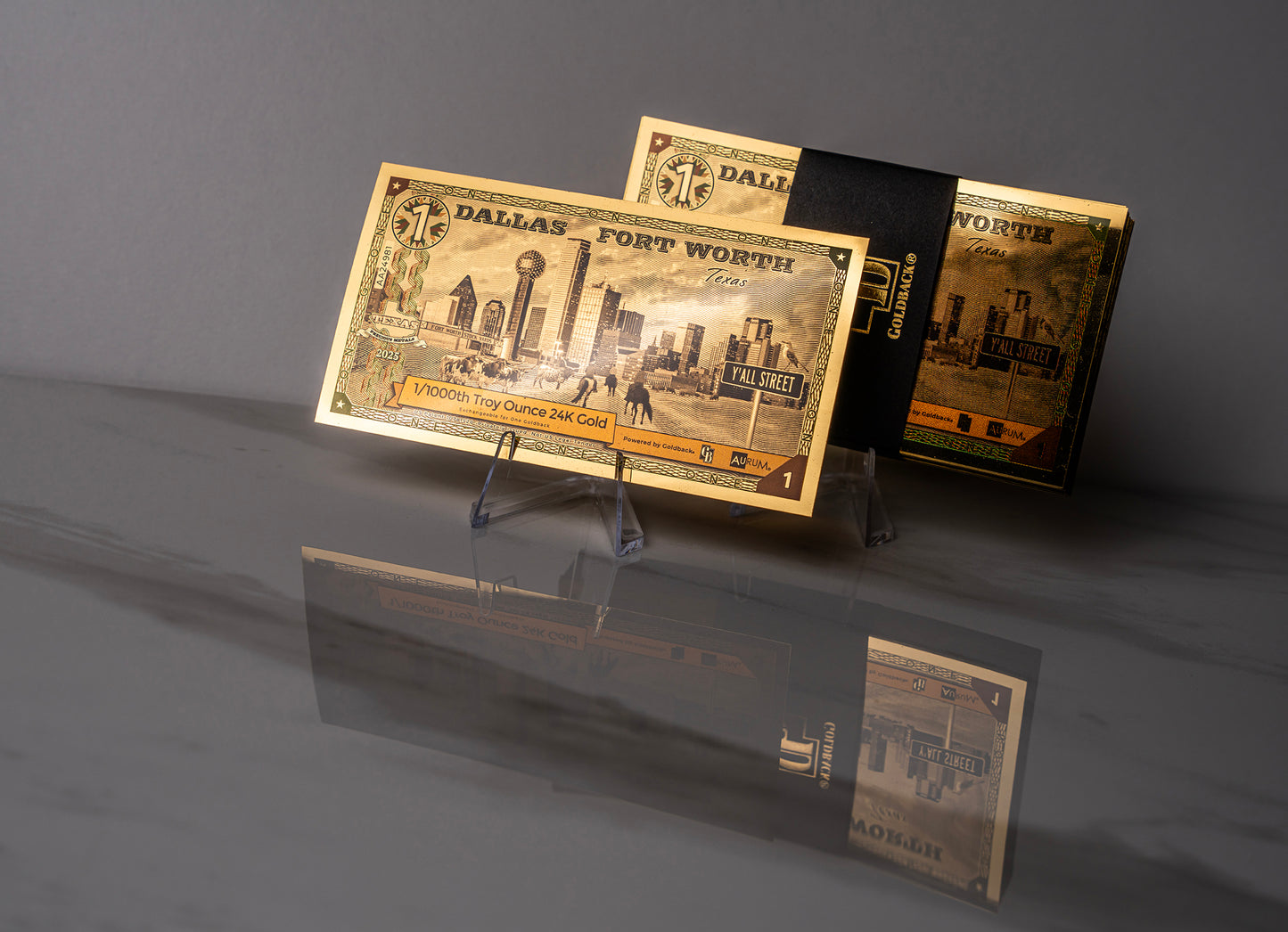 Dallas Fort Worth Limited Edition 1 Goldback - Texas Skyline