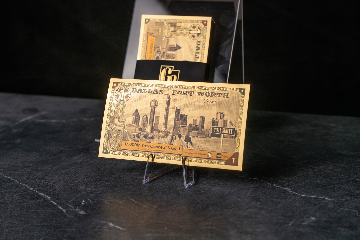 Dallas Fort Worth Limited Edition 1 Goldback - Texas Skyline