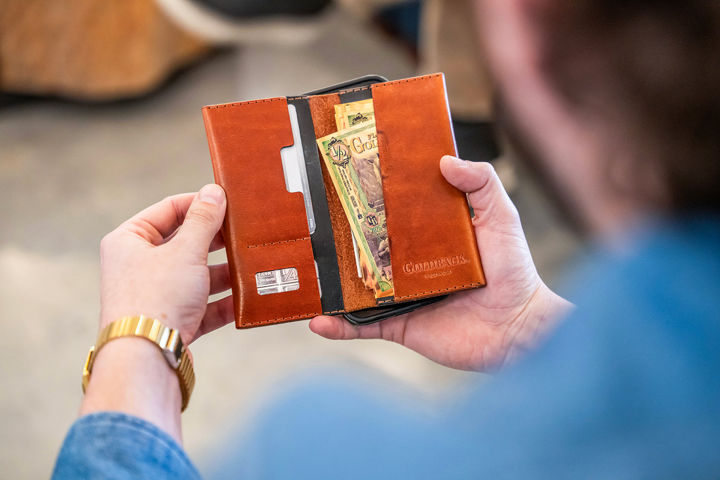 Wayfarer Wallet – Premium Leather Wallet for Goldback