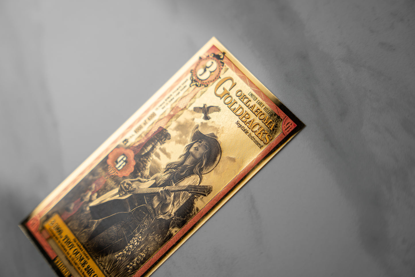 Oklahoma 3 Goldback – Limited Early Release (LER) PMG 70 | Only 4,000 Minted