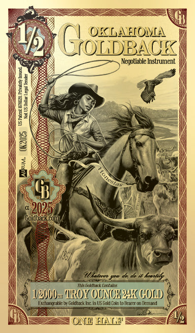 Oklahoma 1/2 Goldback