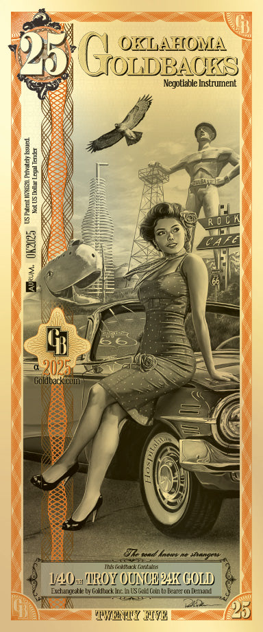Oklahoma 25 Goldback