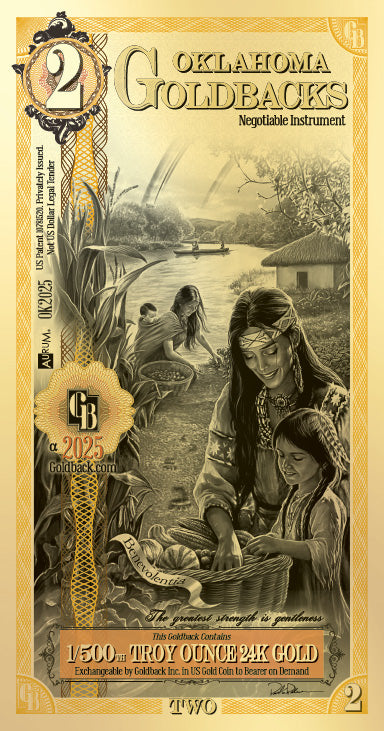 Oklahoma 2 Goldback