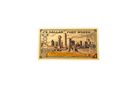 Dallas Fort Worth Limited Edition 1 Goldback - Texas Skyline