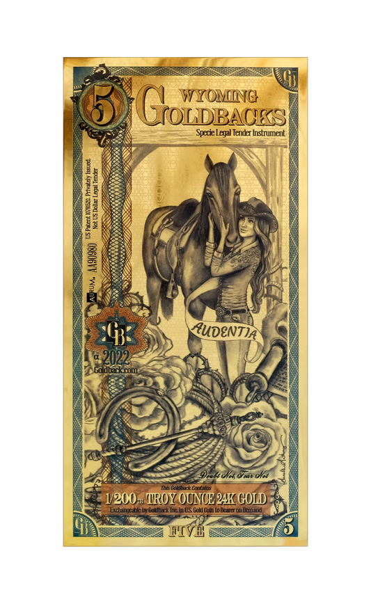 Wyoming 5 Goldback