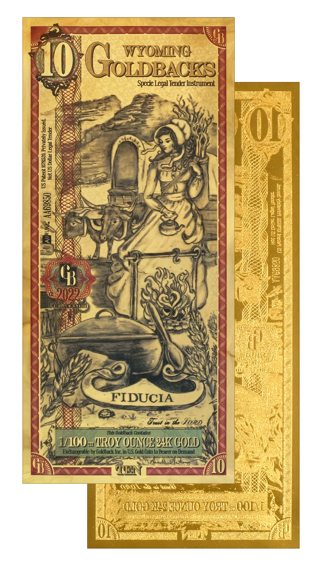 Wyoming 10 Goldback